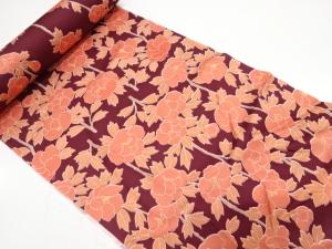 アンティーク　牡丹模様　着尺反物